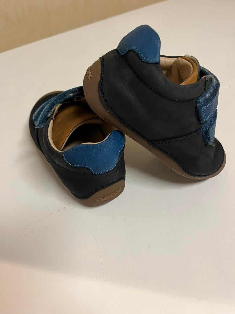 Geox Tutim Eerste Stappers - Maat 23 - Navy Blauw (Leder), Ophalen, Jongetje, Gebruikt, Schoentjes