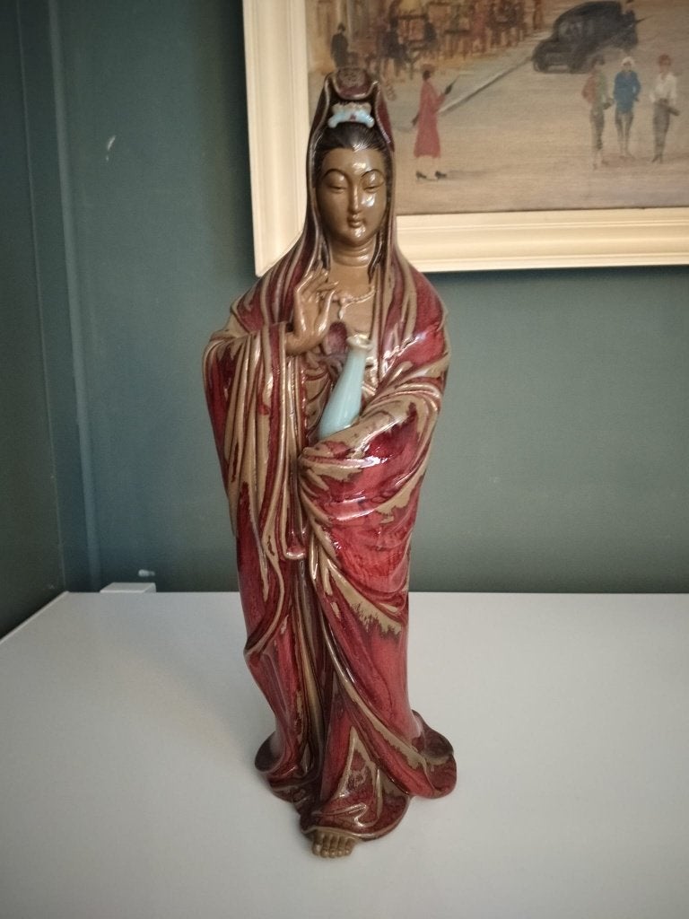 GUANYIN - Boeddhistische godin., Antiek en Kunst, Ophalen, Natuurlijk materiaal, 20 - 50 cm, Beeld