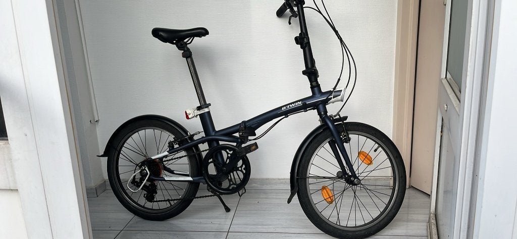 Btwin tilt 500 vouwfiets herzien, Ophalen, Gebruikt, Velgrem, Versnellingen