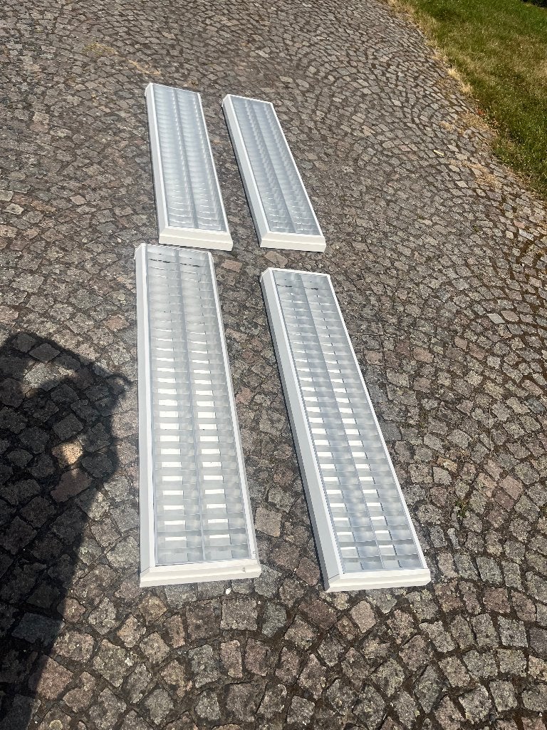 4 grands luminaires, lampe fluorescente, Maison & Meubles, Blanc, Industriel, LED, Comme neuf