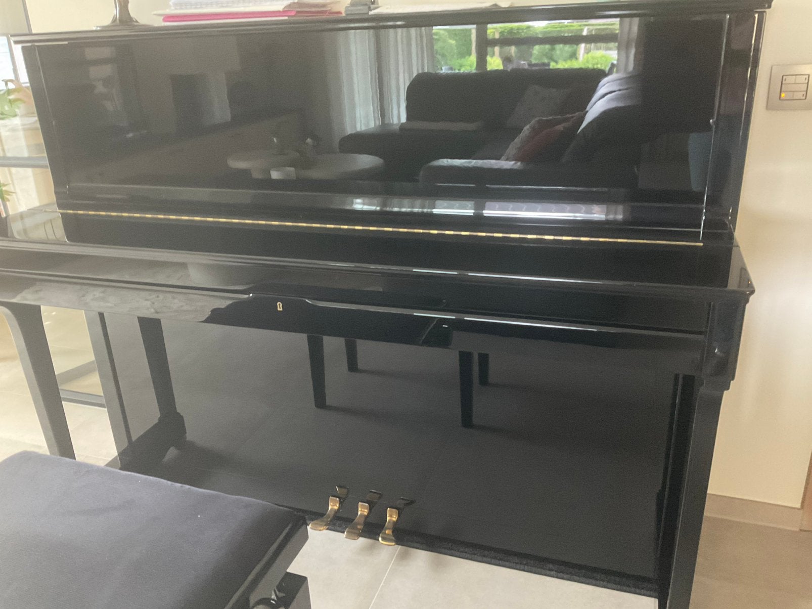 Buffet Piano Schimmel zwart gelakt, Musique & Instruments, Brillant, Enlèvement, Utilisé, Piano