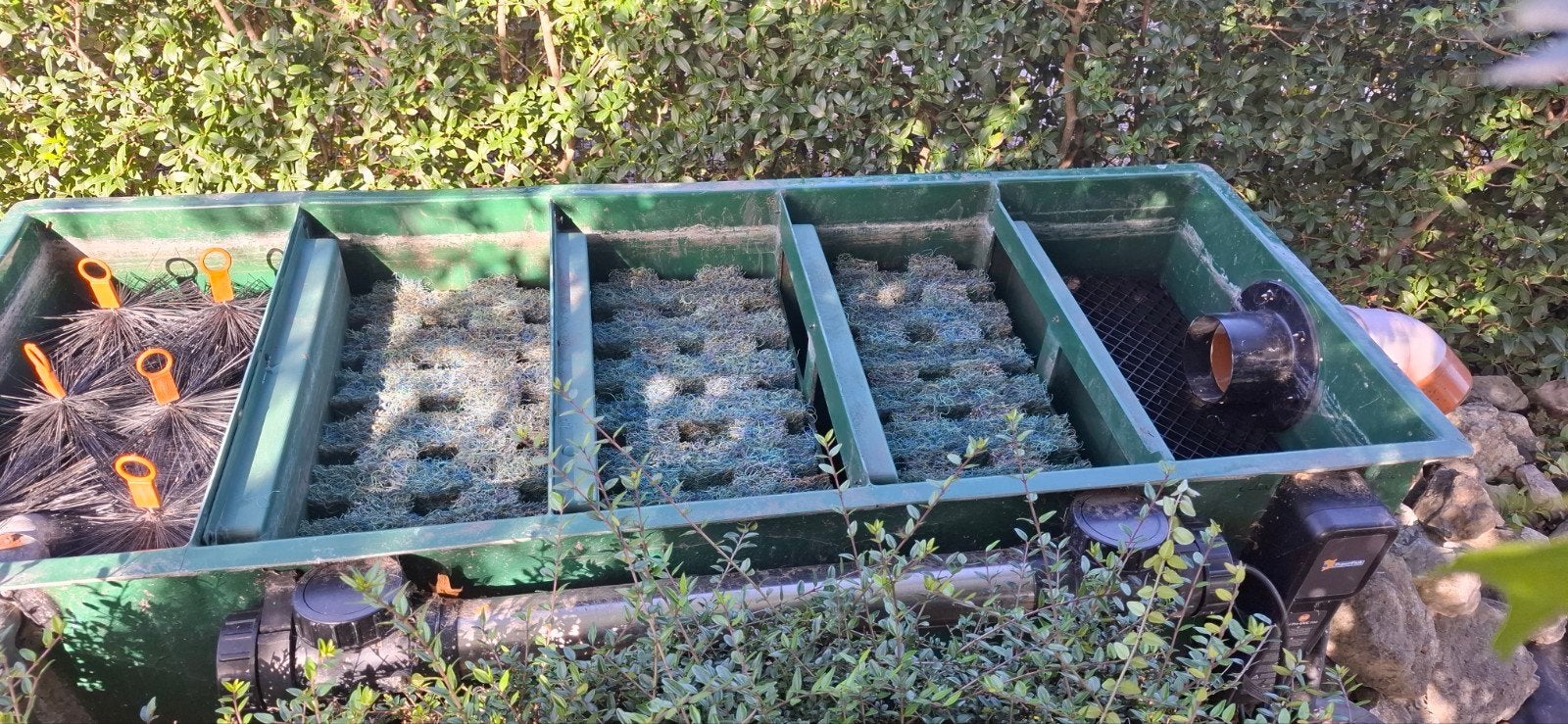 vijverfilter met 5 kamers en uv filter, Ophalen, Gebruikt, Vijverfilter