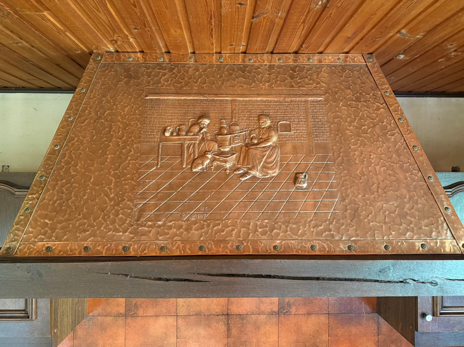 Ancienne hotte en cuivre – pièce décorative/artisanale, Enlèvement, Utilisé