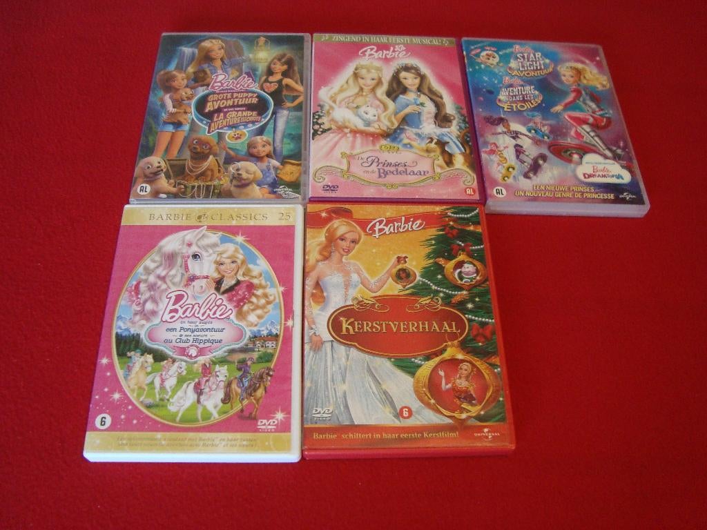 5 barbie dvd's, Ophalen of Verzenden, Tekenfilm