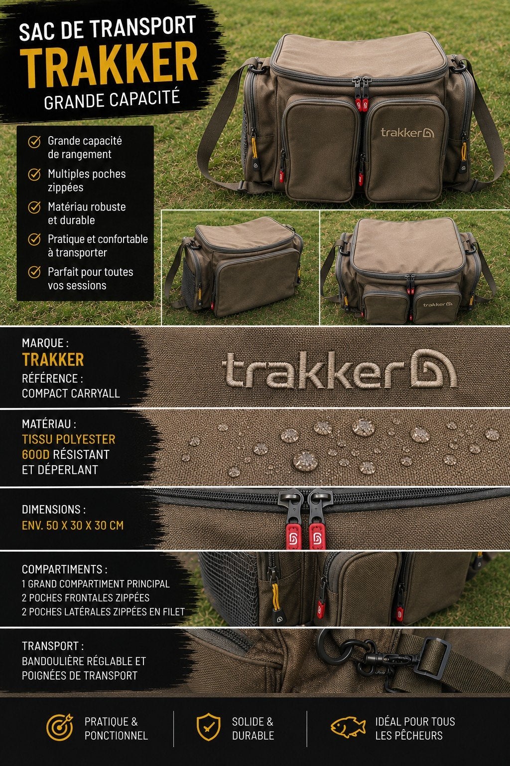 sac Trakker, Enlèvement, Utilisé, Canne à lancer