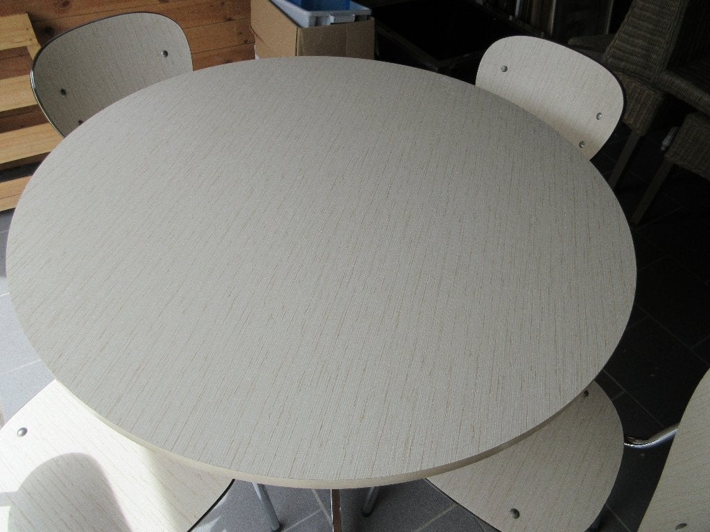 Vintage ronde keukentafel formica zonder stoelen, Huis en Inrichting, Ophalen