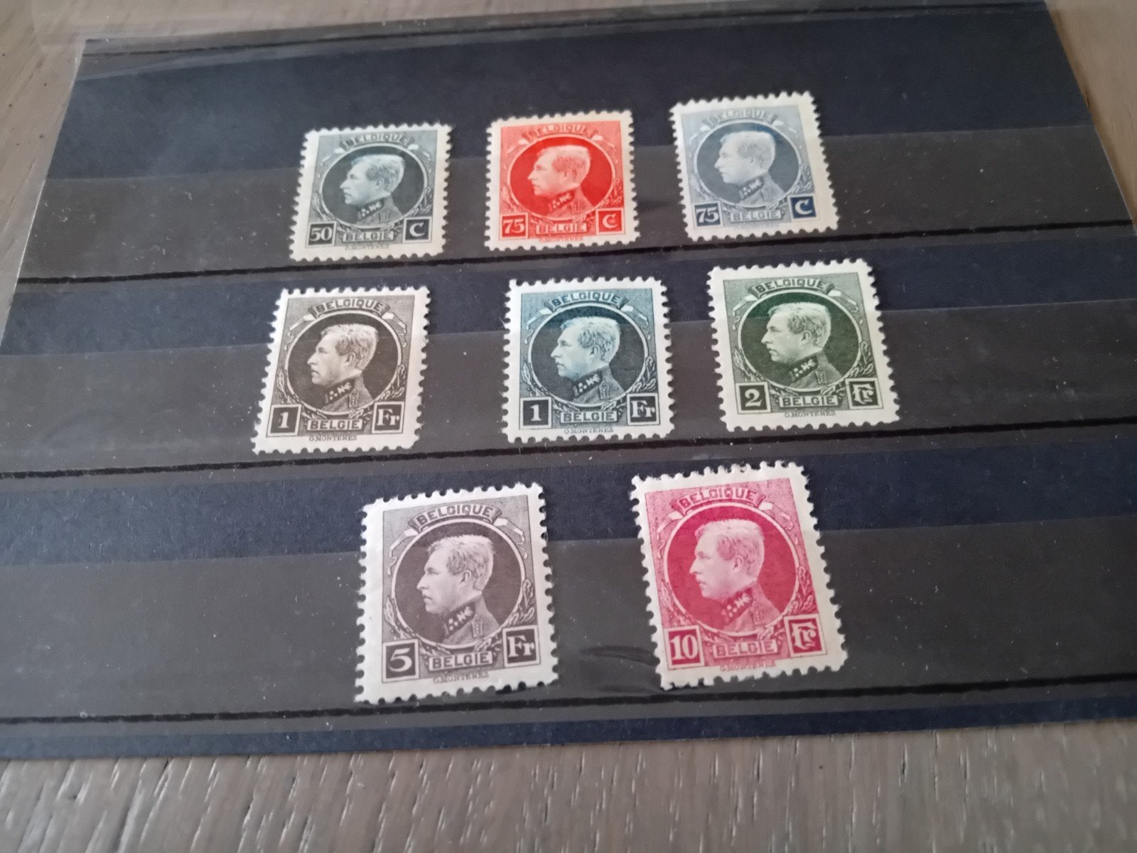 Timbres de Belgique n 211/219* lot 609B, Envoi, Neuf