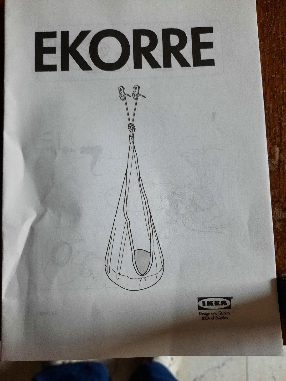Ekorre hangstoel ikea. Blauw/grijs, Ophalen, Blauw