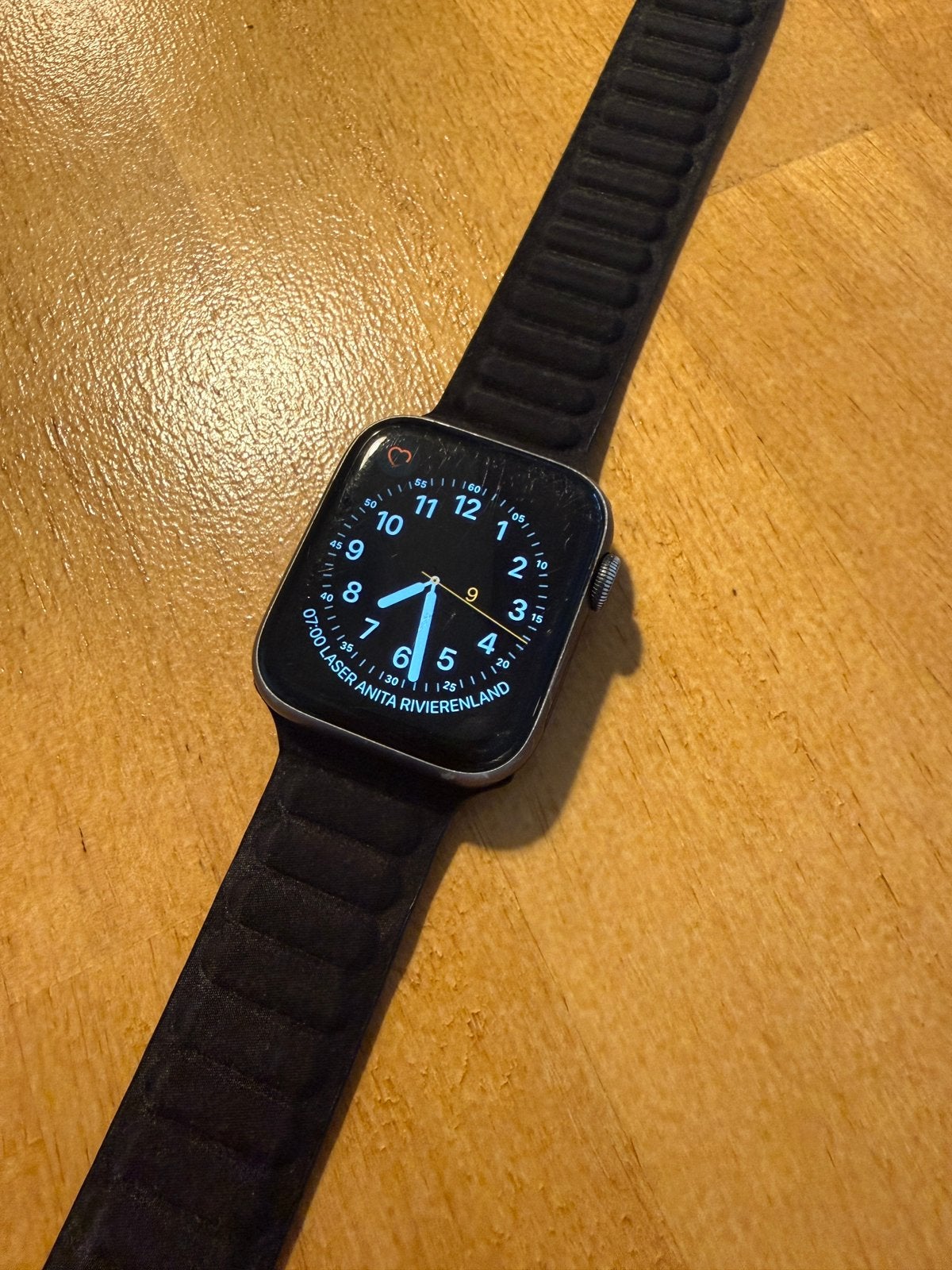 Apple Watch 5 44mm, Handtassen en Accessoires, Smartwatches, Ophalen of Verzenden, Gebruikt, Zwart, IOS