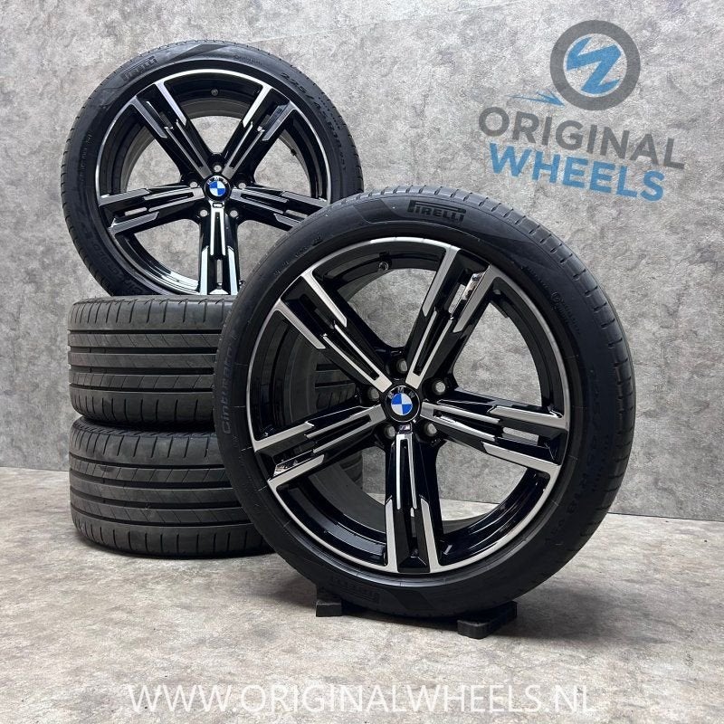 18 inch originele M velgen + zomerbanden BMW 3 4 serie 848, Autos : Pièces & Accessoires, Pneus et Jantes, Pneus été, -, 18 pouces