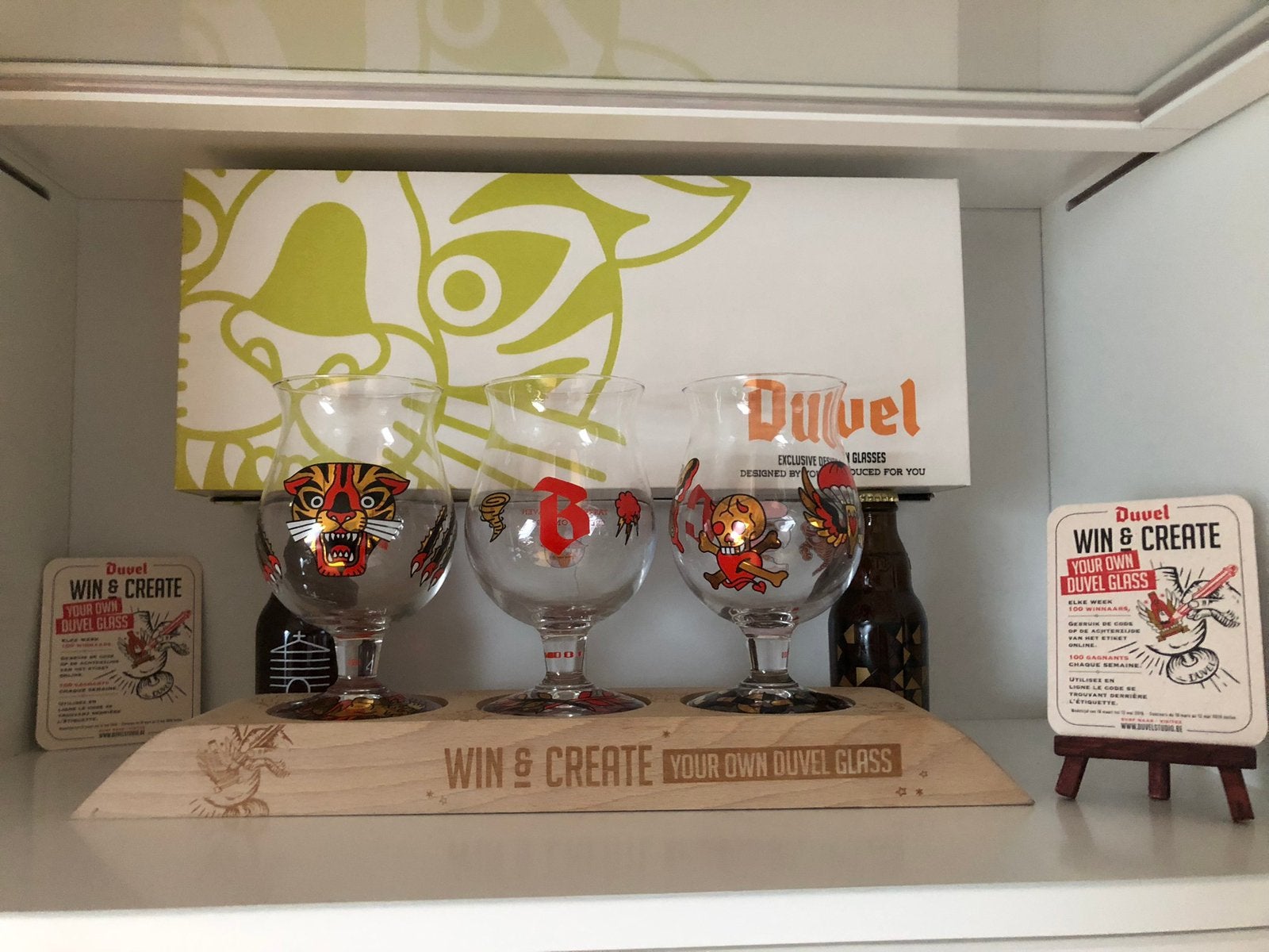 Duvel glas win & create ABC set, Enlèvement ou Envoi, Neuf, Verre ou Verres, Duvel