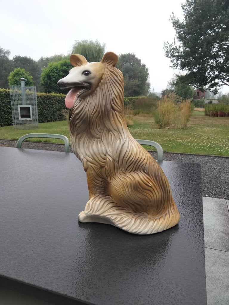 1970s vintage beeld keramiek Collie Lassie, Ophalen, Huis en Inrichting