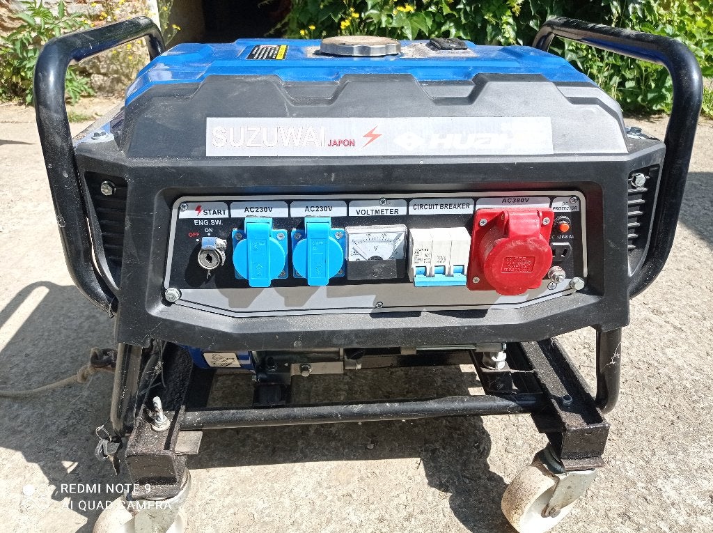 Groupe électrogène SUZUWAI SUZ 8500 HUAHE, Bricolage & Construction, Générateurs, Enlèvement, Utilisé, Moins de 5 kVA, Essence