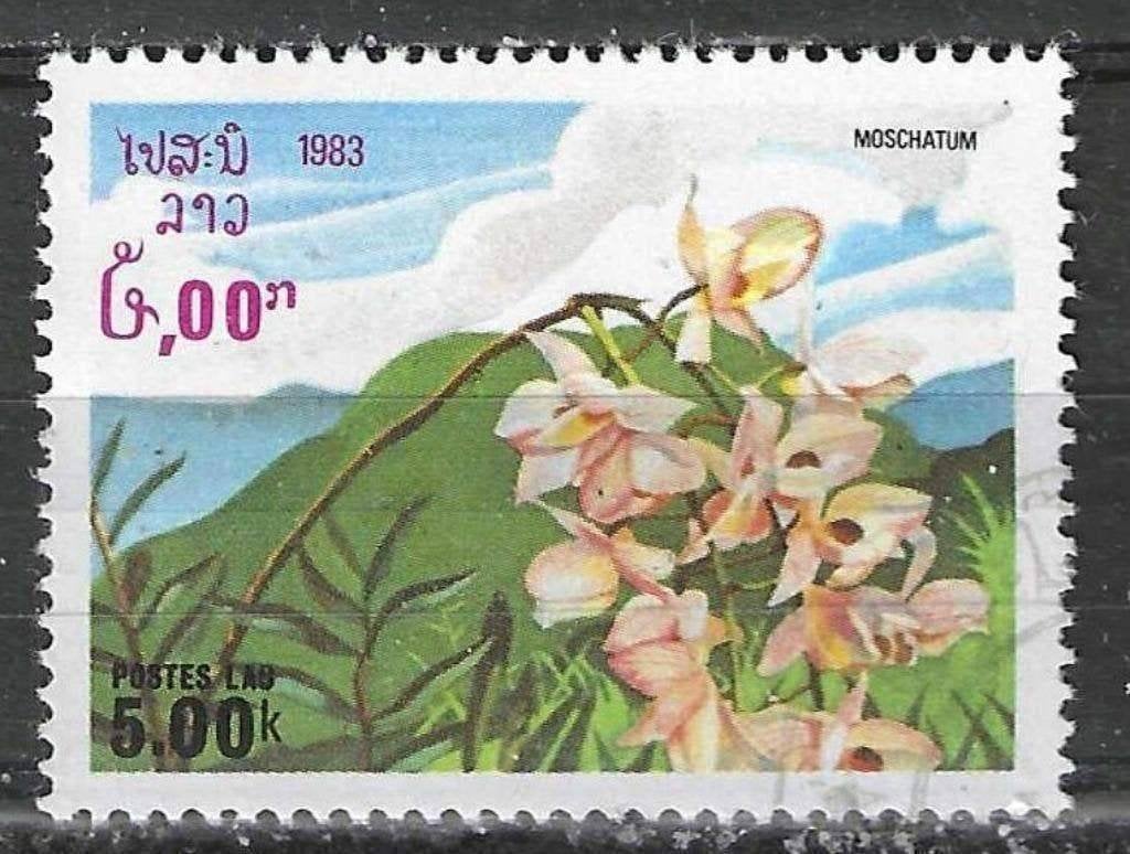 Laos 1983 - Yvert 485 - Wilde bloemen - Moschatum (ST), Verzenden, Gestempeld