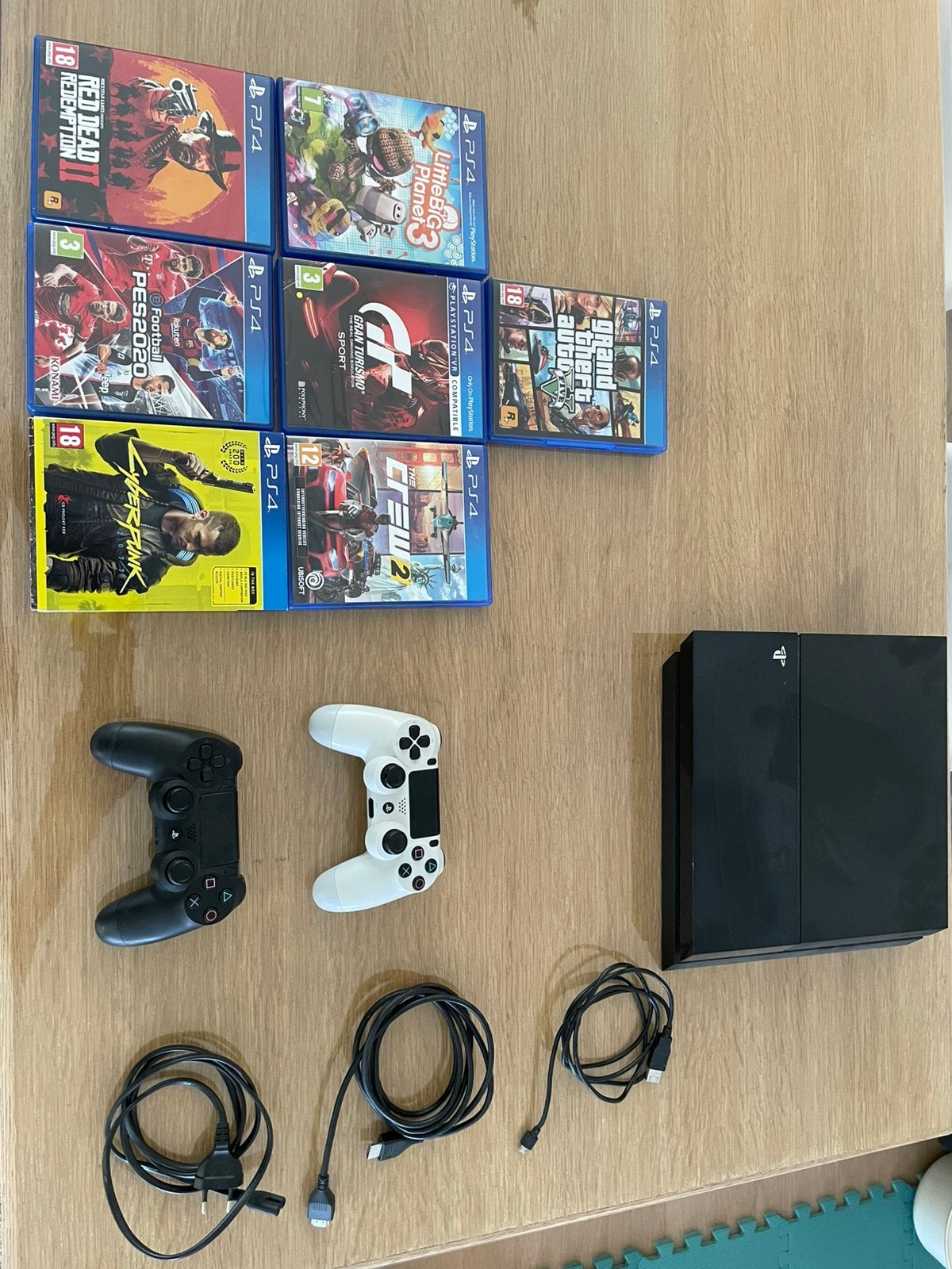 Playstation 4 console (500gb) met 2 controllers en 7 games, Consoles de jeu & Jeux vidéo, 500 GB, Enlèvement, Utilisé, Avec jeux