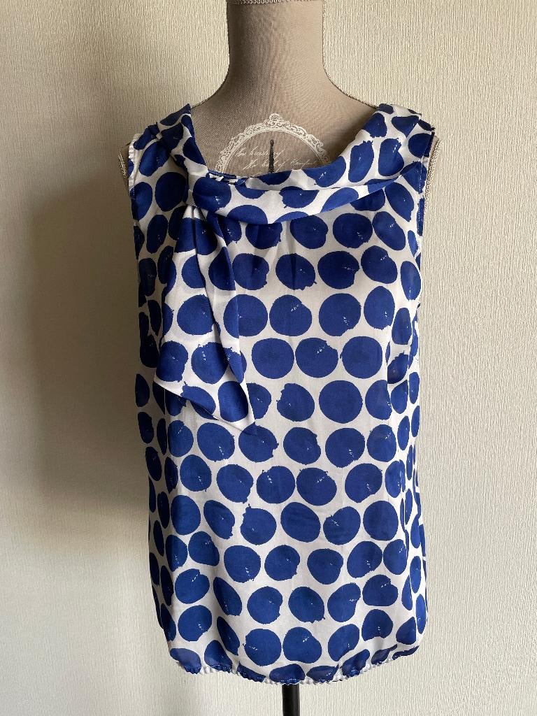 Topje Terre Bleue - 36-38, Maat 38/40 (M), Zonder mouw, Gedragen, Blauw