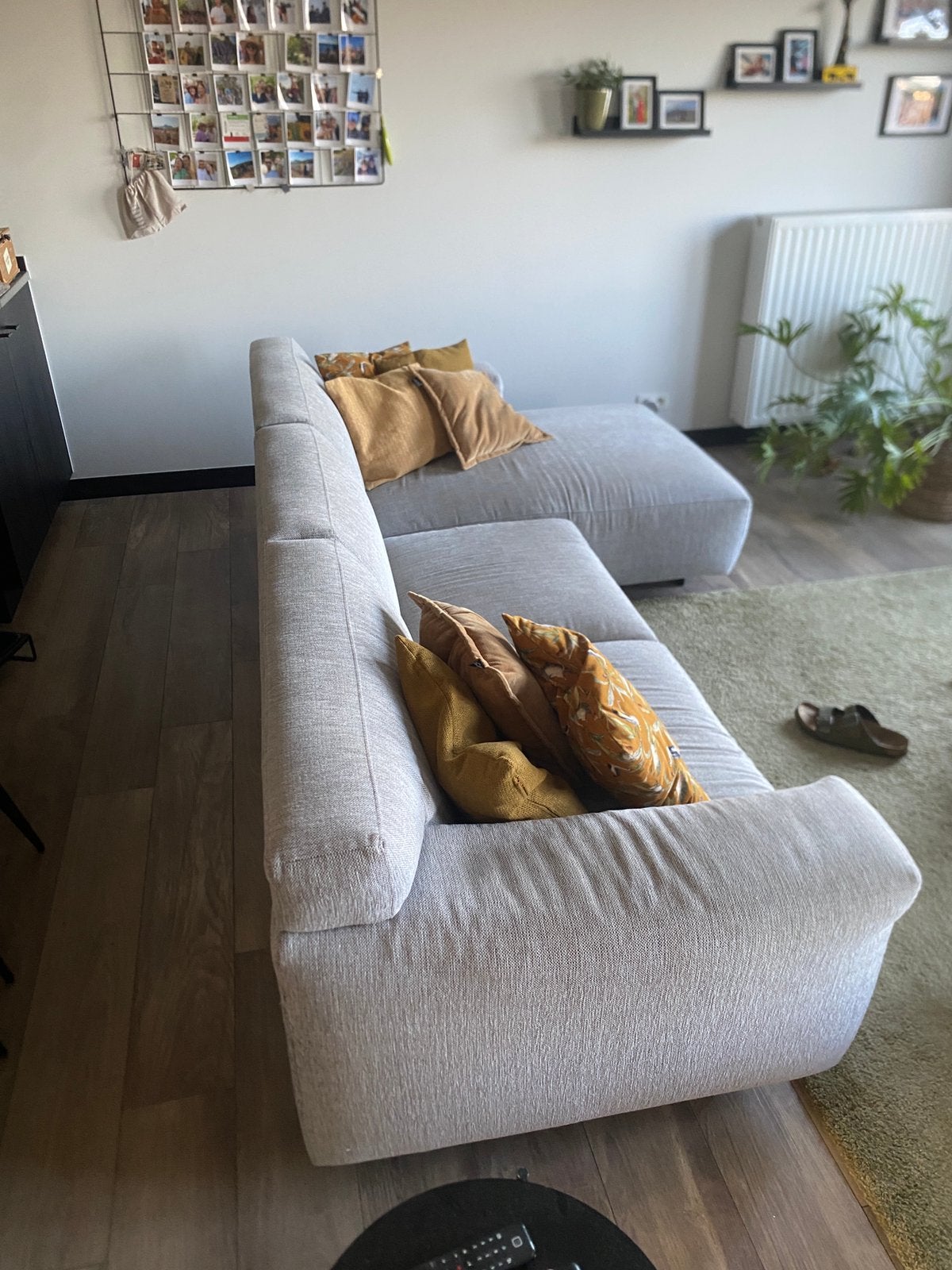 Grijze zetel, Huis en Inrichting, Ophalen, 250 tot 300 cm, Gebruikt, 100 tot 125 cm