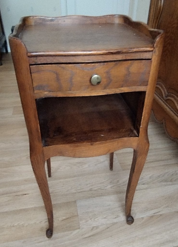 élégante table de nuit en chêne, Enlèvement