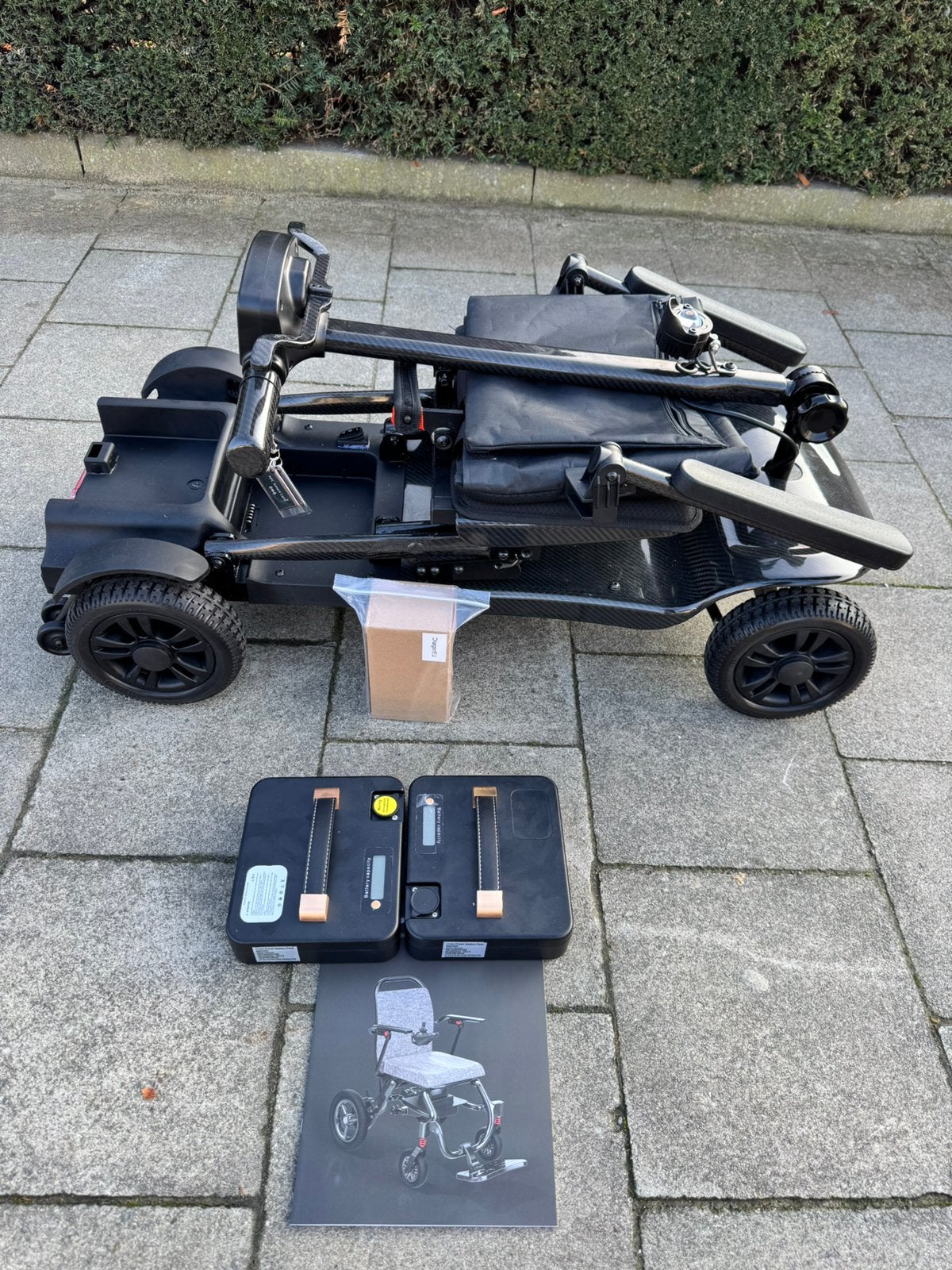 Ultraléger Voiturette électrique 14kg Scootmobiel etat neuf, Divers, Enlèvement ou Envoi, Pliant, Neuf, Fauteuil roulant électrique