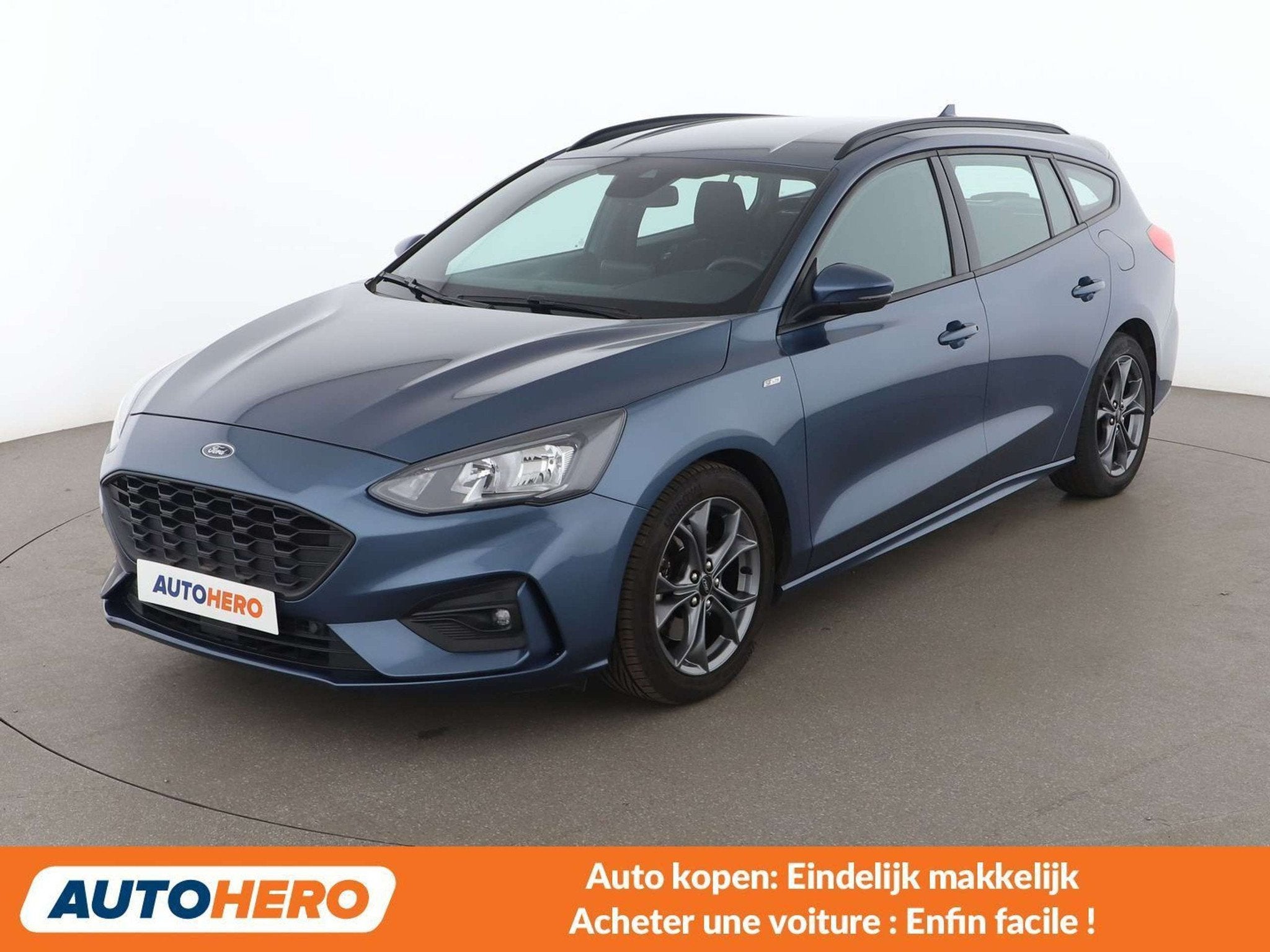 Ford Focus 1.5 EcoBoost ST-Line (bj 2019), Auto's, Ford, Stof, Blauw, 1409 kg, 5 deurs