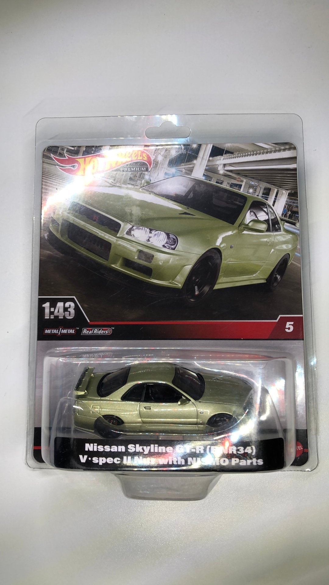 Hot Wheels Premium Nissan Skyline GT-R BNR34  HMD47 1:43, Ophalen of Verzenden, Zo goed als nieuw