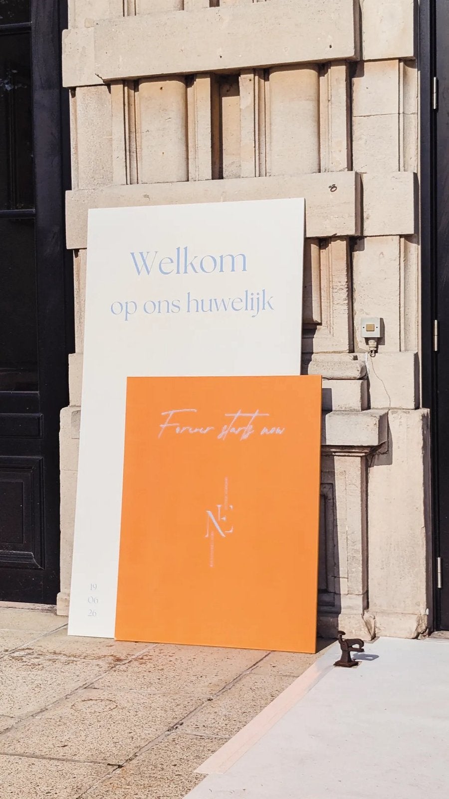 Welkomsbord trouw, Ophalen, Zo goed als nieuw