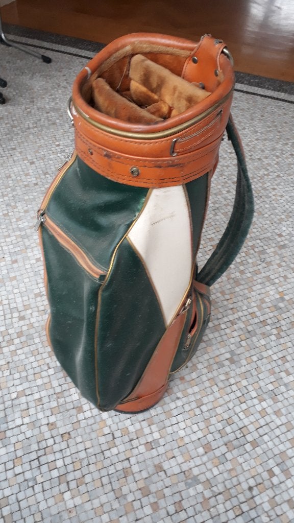 Sac de golf vintage pour décoration, Sports & Fitness, Golf, Enlèvement, Utilisé, Sac