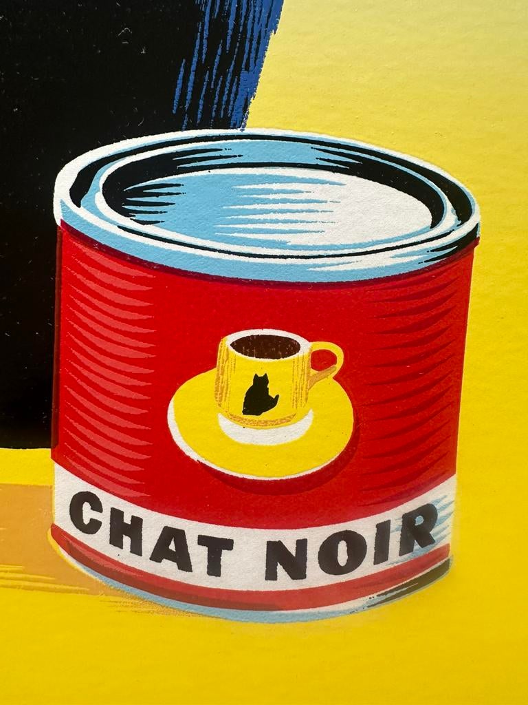 Koffie De Kat Affiche 1960 op karton, Ophalen of Verzenden, Nieuw