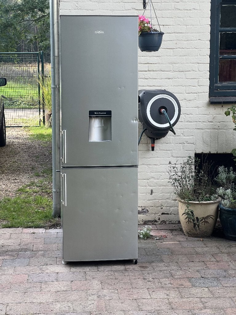 Koelkast / Frigo RVS Everglades koelvriescombi, Ophalen, Gebruikt, Met aparte vriezer