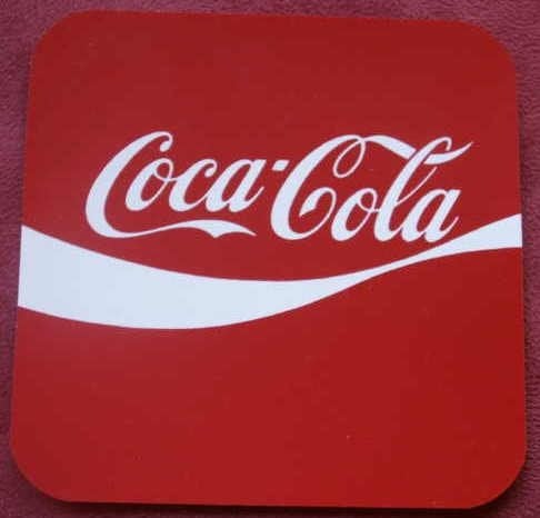 Plastic Coca Cola bierviltje onderzetter tekst Coca-Cola, Ophalen of Verzenden, Nieuw
