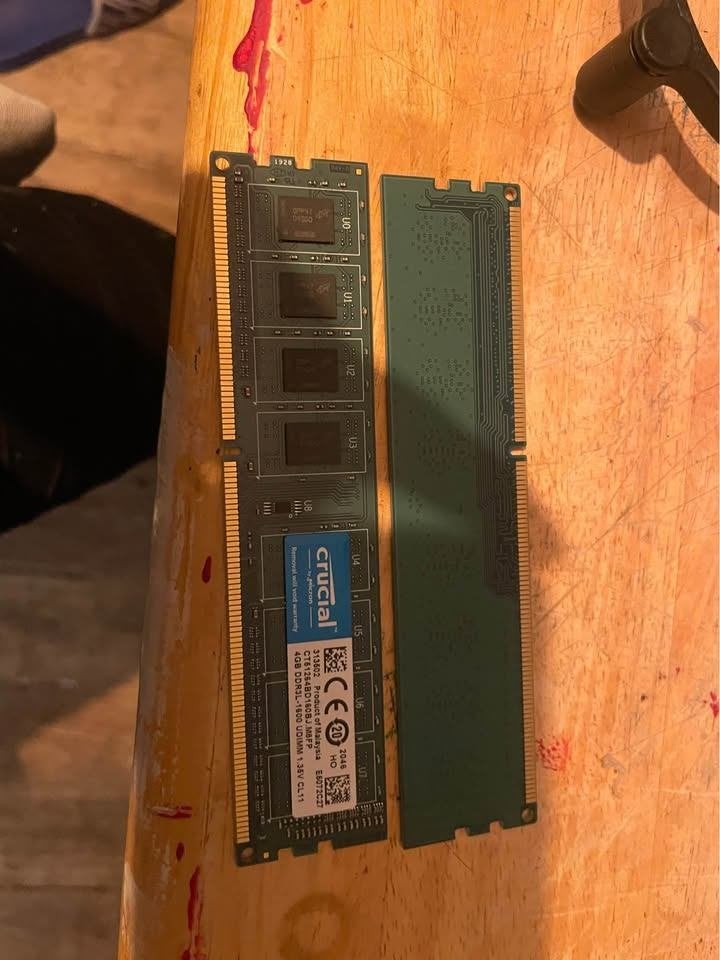 RAM Crutial 4go DDR3L 1600mhz, Informatique & Logiciels, Enlèvement ou Envoi, DDR3, Utilisé, Desktop