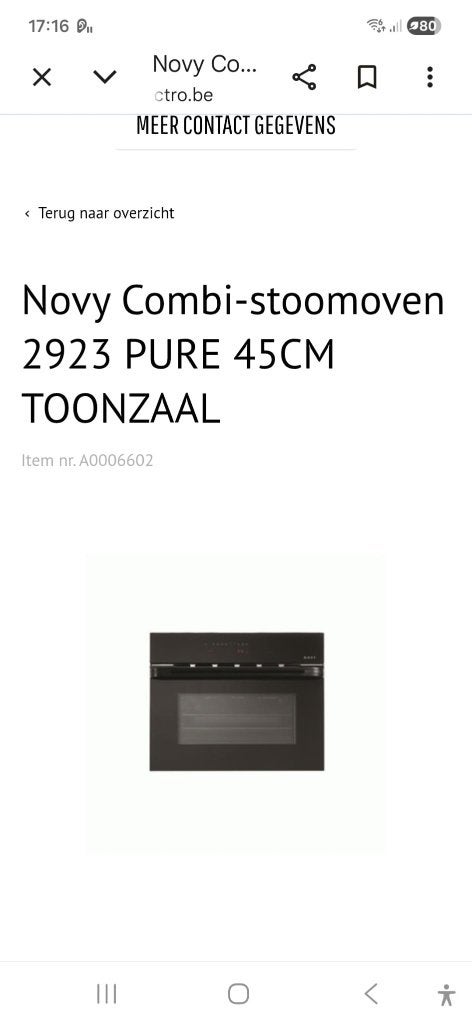 Combi stoomoven, Enlèvement, Neuf