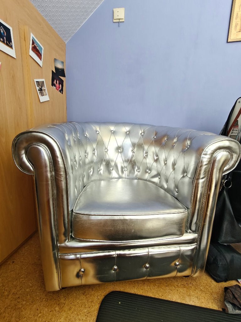 Fauteuil argenté, fauteuil, Enlèvement, Utilisé, Une personne
