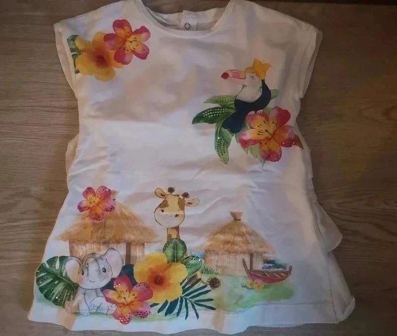 Mayoral t-shirt jungle, Kinderen en Baby's, Meisje, MAYORAL, Ophalen of Verzenden, Zo goed als nieuw