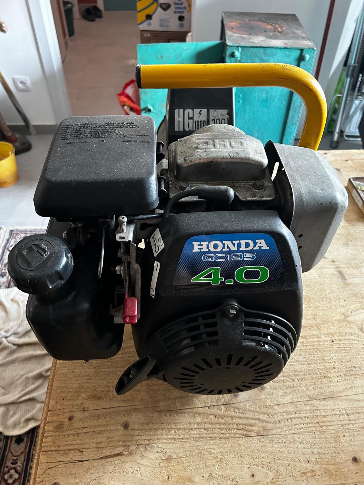 Generator Honda 4PK, Doe-het-zelf en Bouw, Aggregaten, Gebruikt, Benzine, Minder dan 5 kVA, Ophalen