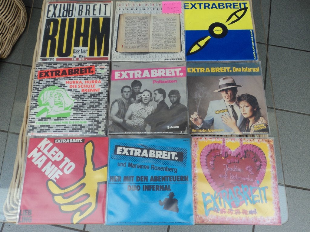 Extrabreit (NDW): lot van 9 singles voor 10 euro!, Cd's en Dvd's, Vinyl Singles, Overige genres, 7 inch, Ophalen of Verzenden