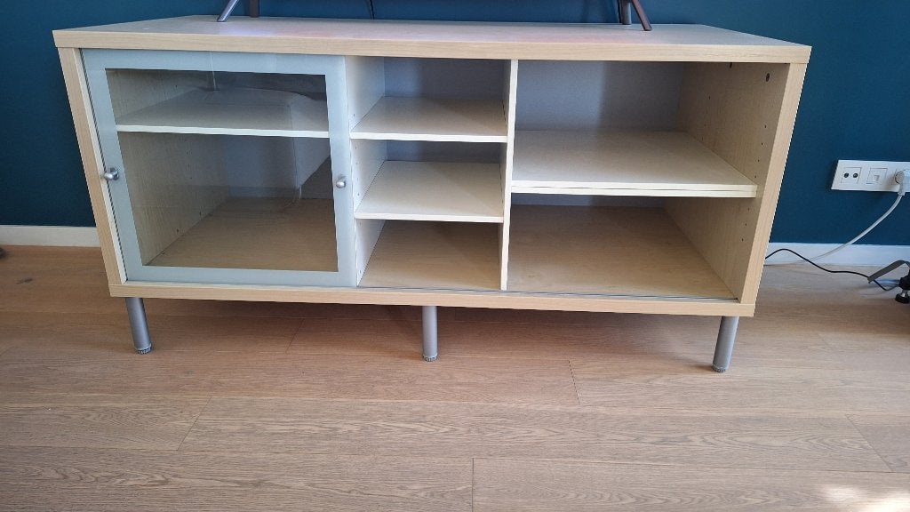 IKEA Magiker TV-meubel, Huis en Inrichting, Kasten |Televisiemeubels, Ophalen, Gebruikt, 100 tot 150 cm, Minder dan 100 cm