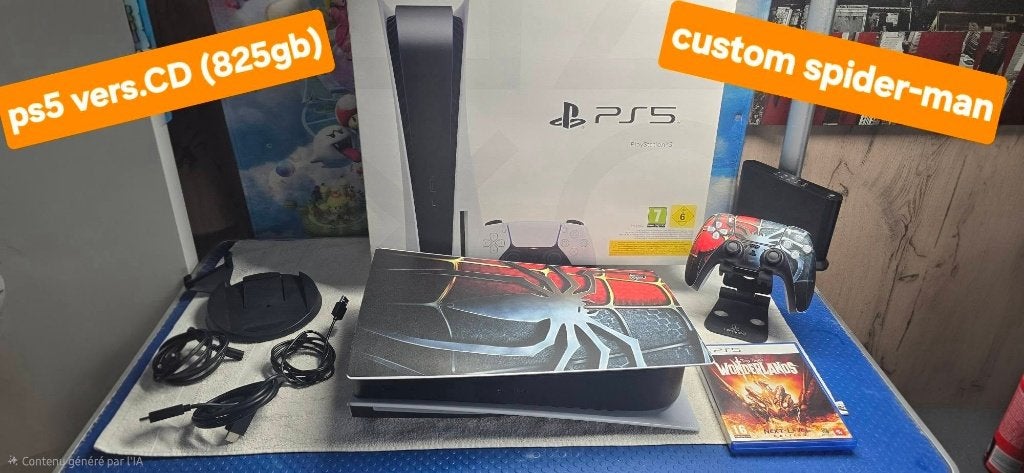 console ps5 ( 825 gb/4k)custom. spider +manette+ garantie, Consoles de jeu & Jeux vidéo, Enlèvement ou Envoi, Comme neuf