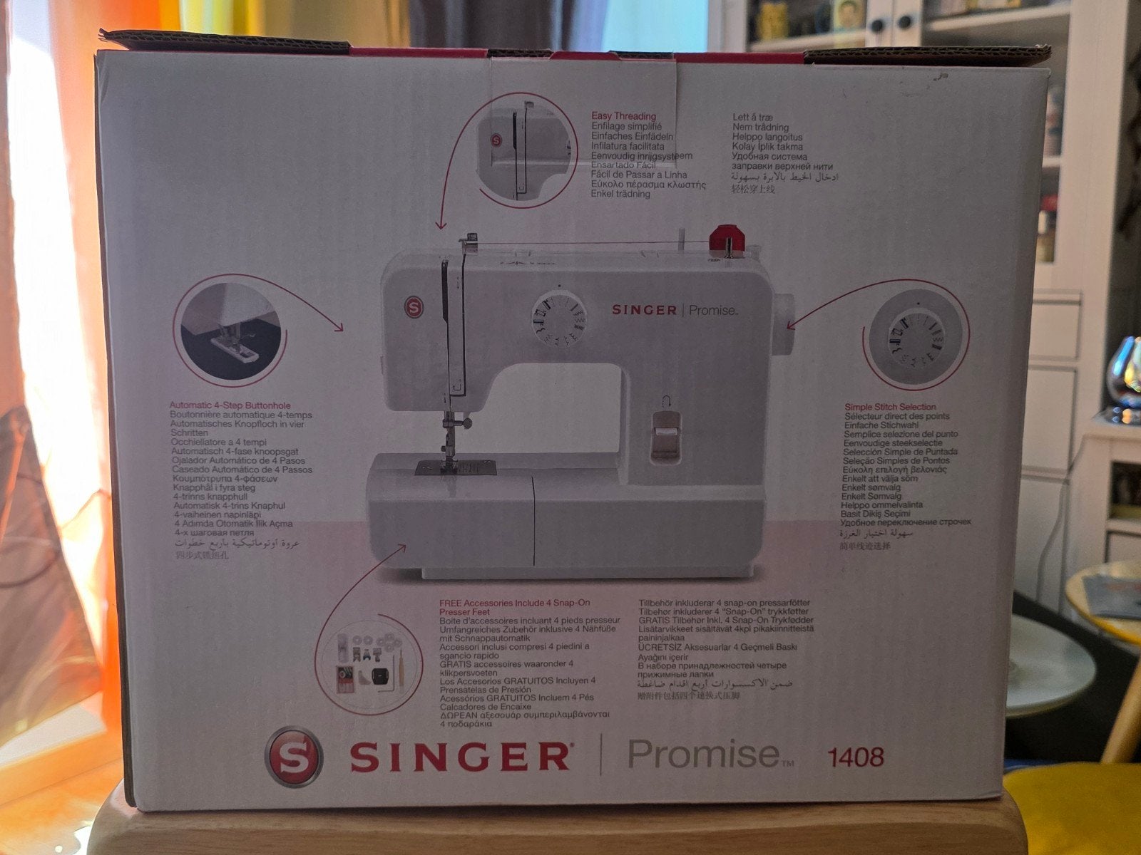SINGER 1408 blanc avec accessoires, Hobby & Loisirs créatifs, Machines à coudre & Accessoires, Enlèvement, Machine à coudre, Singer