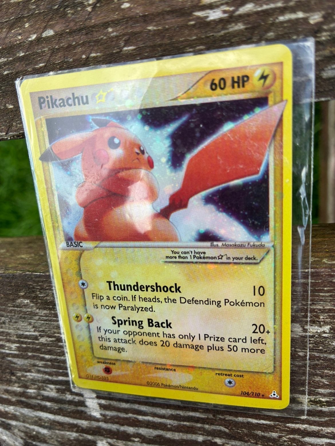 Pikachu  Gold Star – 60 HP – 2006 – Anglaise, Envoi, Comme neuf