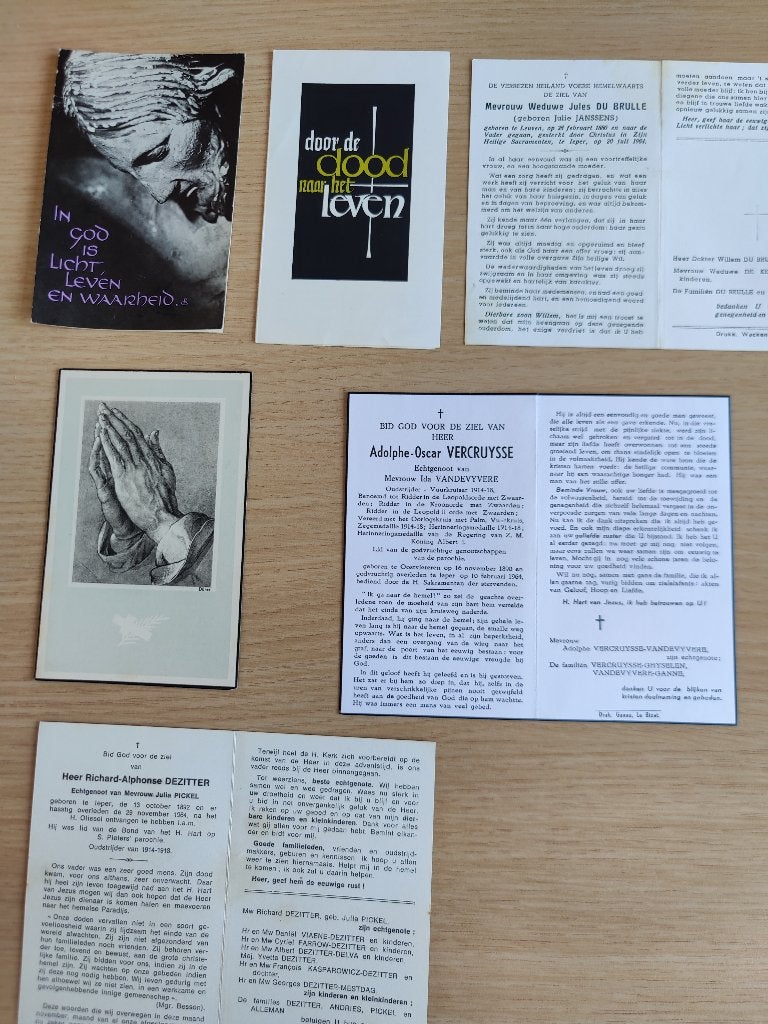 doodsprentjes uit de jaren 60, Ophalen of Verzenden, Bidprentje