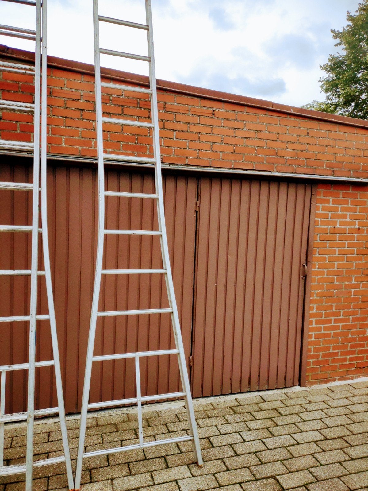 Enkelvoudige alleminium ladder., Ophalen, Gebruikt, Ladder