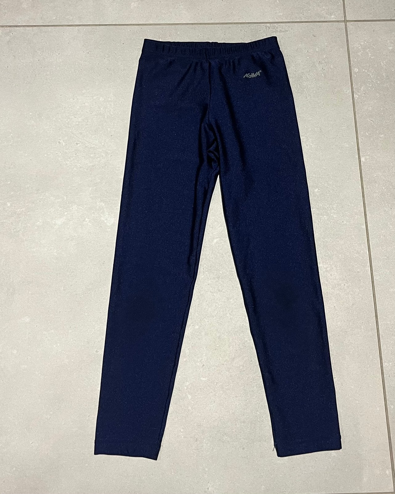 Legging de sport/legging de sport Agiva bleu marine brillant, Enlèvement ou Envoi, Comme neuf, Fille, Vêtements de sport ou Maillots de bain