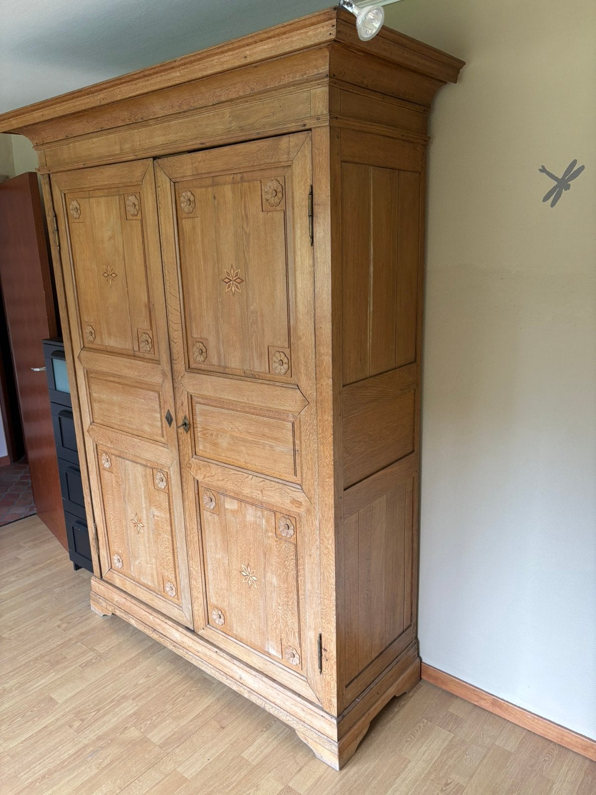 Kleerkast van massief eikenhout, Antiek en Kunst, Ophalen