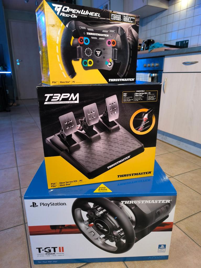 KIT SIMRACING THRUSTMASTER TGT2 /SHIFTER /SUPPORT /HANDBRAKE, Consoles de jeu & Jeux vidéo, Enlèvement, Comme neuf, Volant ou Pédales