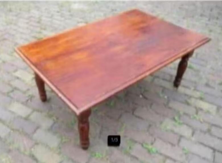 Belle table basse ancienne en bois - 109x69x45, Enlèvement
