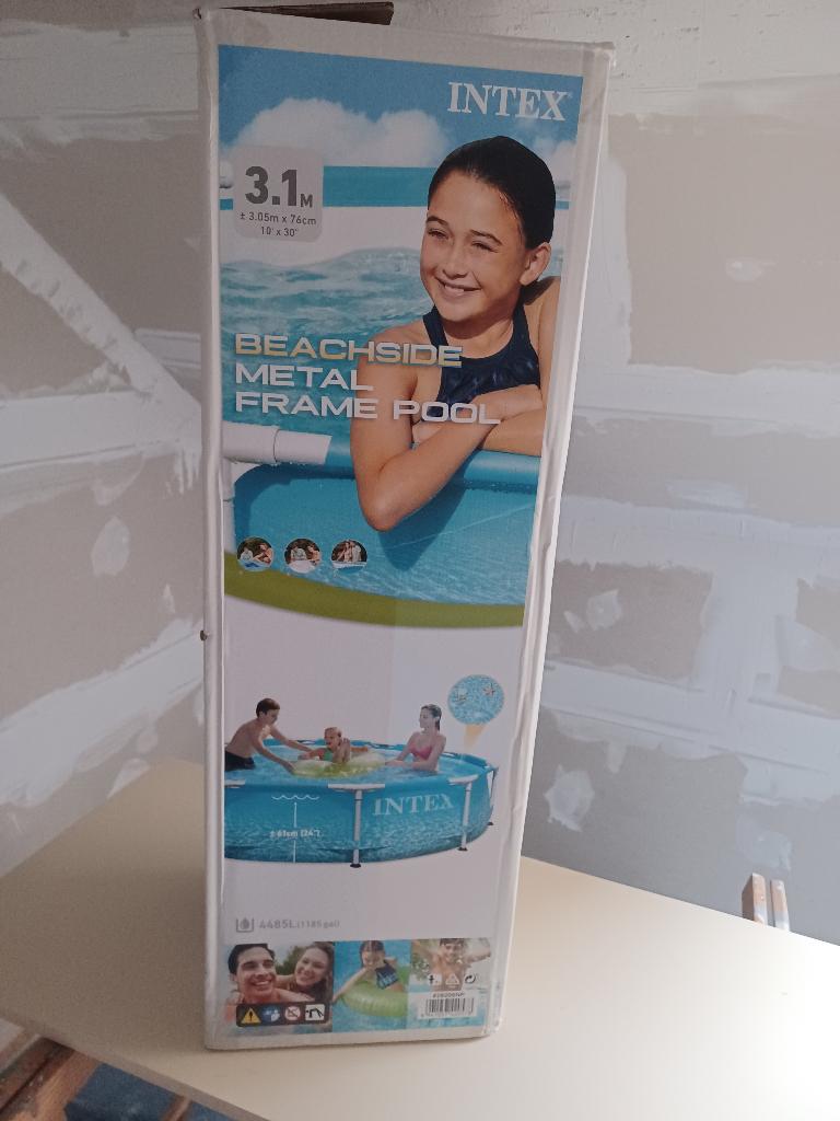 Intex opbouwzwembad met veel toebehoren! BIJNA NIEUW!!, Ophalen, Rond, Zo goed als nieuw, Opzetzwembad