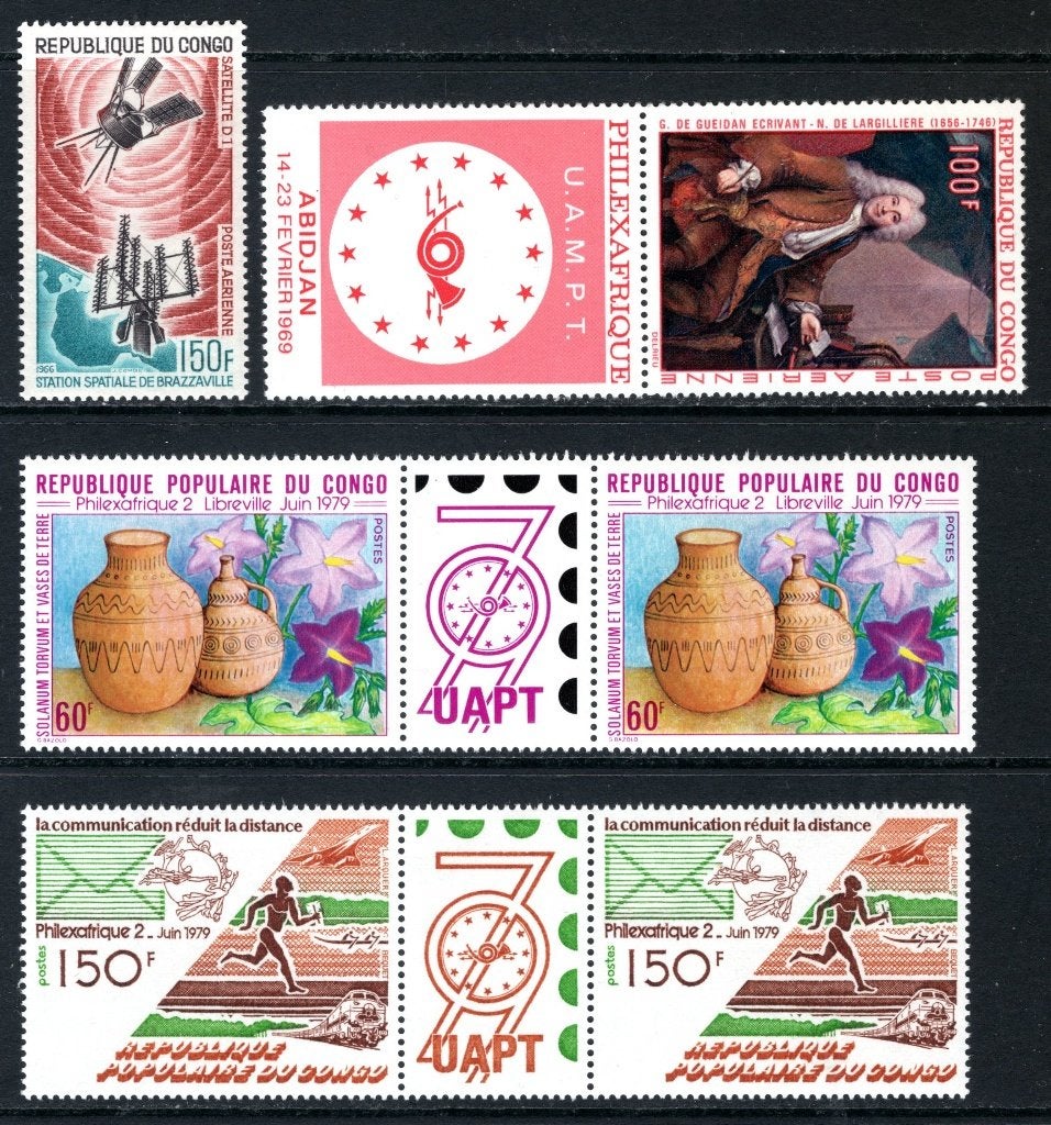 RÉPUBLIQUE DU CONGO (Brazzaville) Lot de timbres MH/MNH, Envoi, Autres pays, Non oblitéré