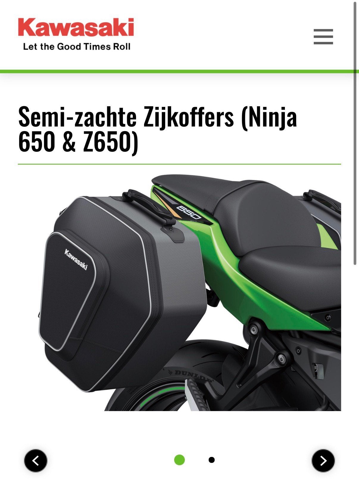 Valise latéraux  kawasaki z650 / ninja 650, Motos, Enlèvement, Utilisé
