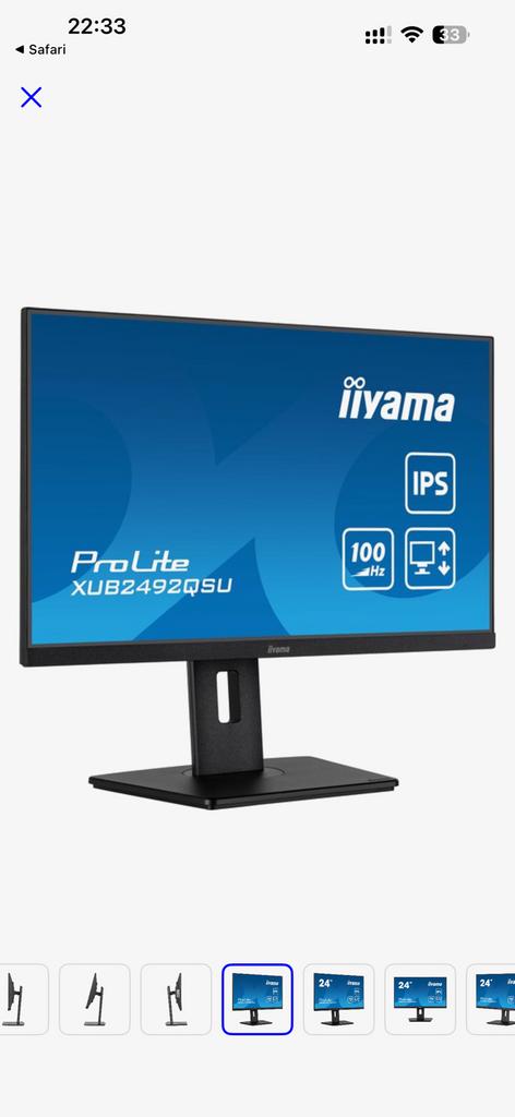 Monitor 24” Iiyama, Ophalen of Verzenden, Zo goed als nieuw
